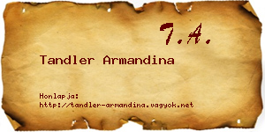 Tandler Armandina névjegykártya